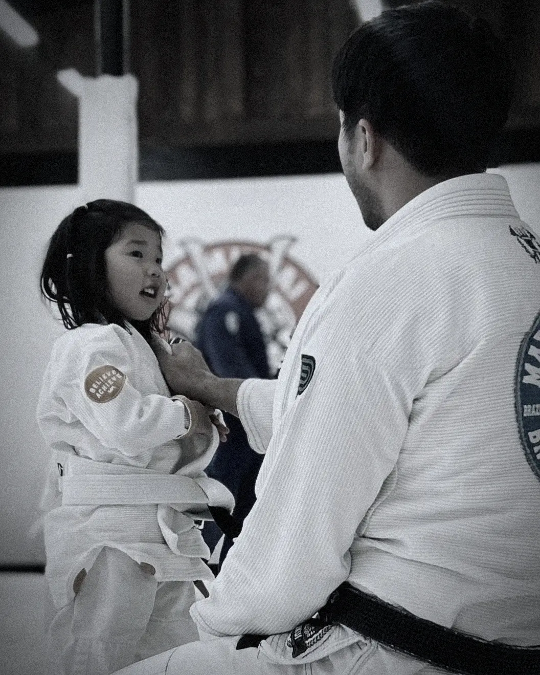 Brian coaching Sara during a private Brazilian Jiu Jitsu session